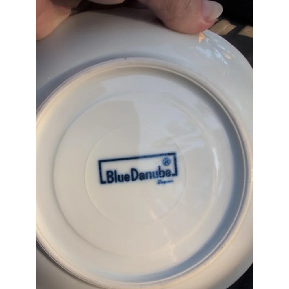 3 Blue Danube Bread Dessert Plates Blue Onion 6 3/4